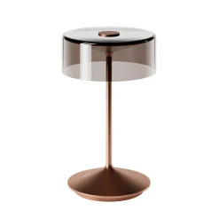 Numotion LED genopladelig bordlampe, bronze, glas, IP54, dæmpbar^Sigor Outlet