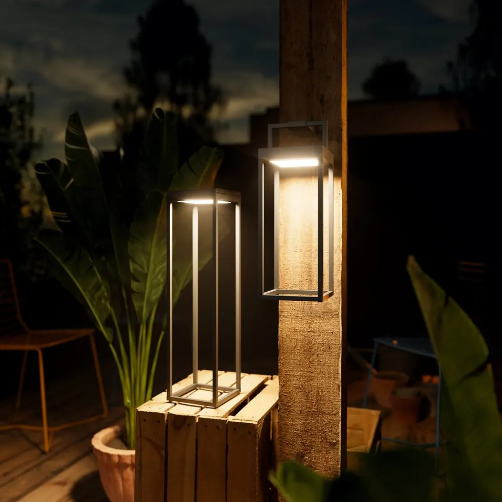 Numove LED solcellelampe, grafitgrå, højde 52,5 cm^Sigor Discount