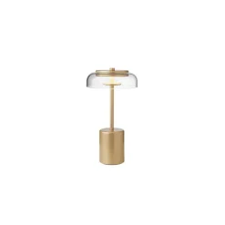 Nuura LED-batteridrevet bordlampe Blossi, højde 26 cm, guldfarvet/klar^Nuura Aps Discount