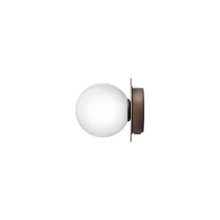 Nuura Aps Nuura Liila 1 væg-/loftlampe, Ø 14 cm IP44, bronze/opal
