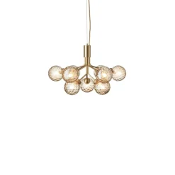 Nuura lysekrone Apiales 9, Ø 60 cm, messing-/guldfarvet^Nuura Aps Best