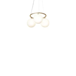 Nuura lysekrone Miira 3 Circular, Ø 54 cm, messing/opal^Nuura Aps Hot