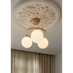 Nuura lysekrone Miira 3 Circular, Ø 54 cm, messing/opal^Nuura Aps Hot