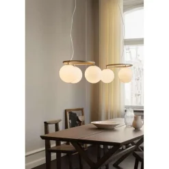 Nuura lysekrone Miira 3 Circular, Ø 54 cm, messing/opal^Nuura Aps Hot