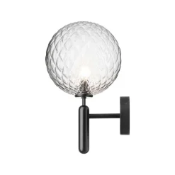 Nuura udendørs væglampe Miira, Ø 20 cm, sort/klar^Nuura Aps