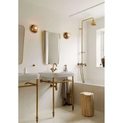 Nuura Aps Nuura væglampe Liila 1, Ø 16,5 cm, IP44, bronze/klar