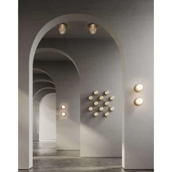 Nuura væglampe Liila 1, IP44, Ø 16,5 cm, sølv/klar^Nuura Aps Discount