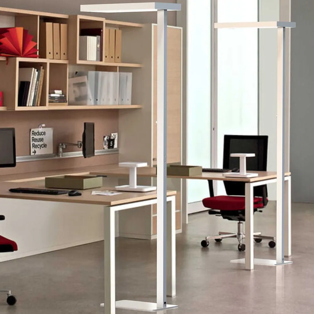 G & L Handels GmbH Gulvlamper>Office LED-gulvlampe up/down 4.000 K, dæmpes, sølv