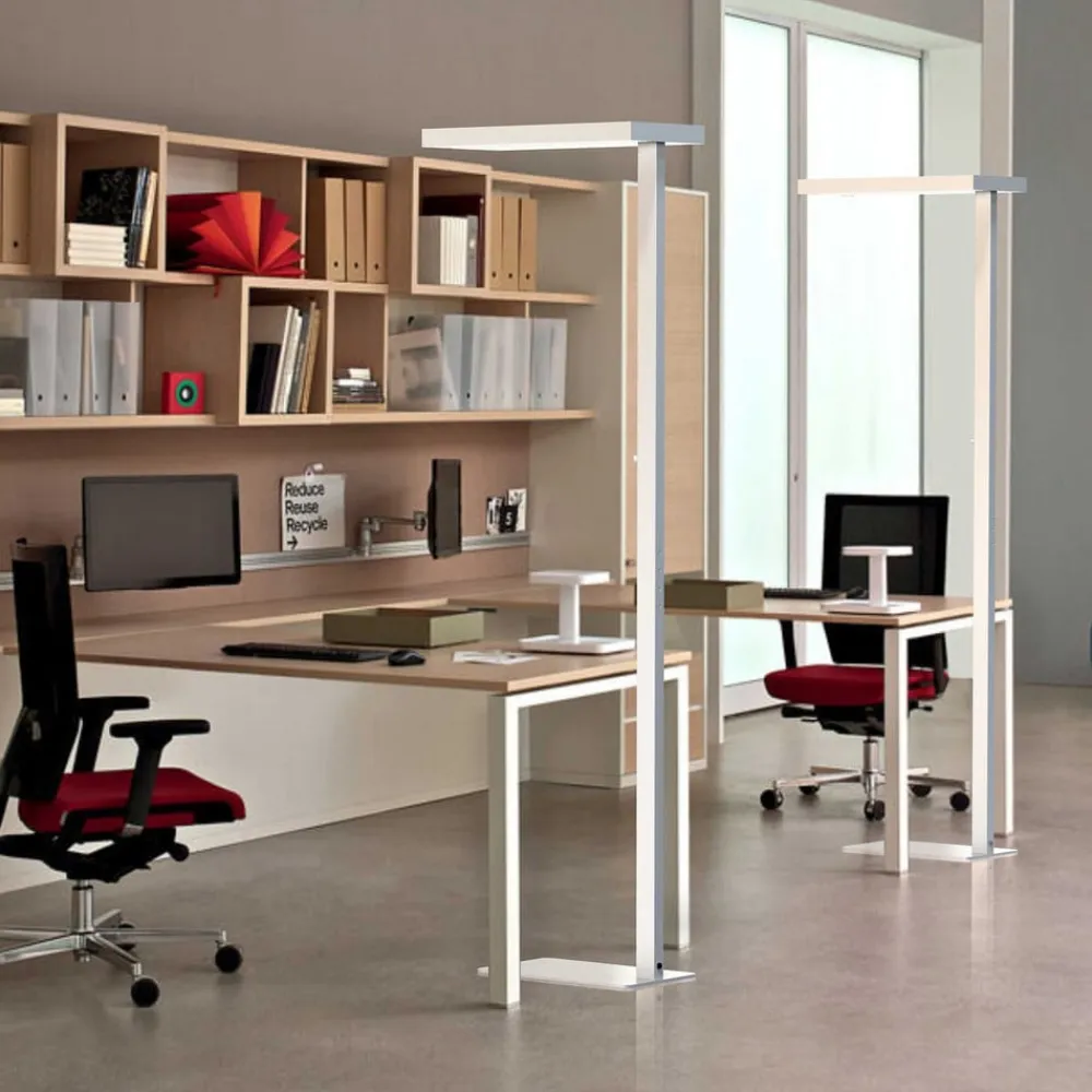 G & L Handels GmbH Gulvlamper>Office LED-gulvlampe up/down 4.000 K, dæmpes, sølv