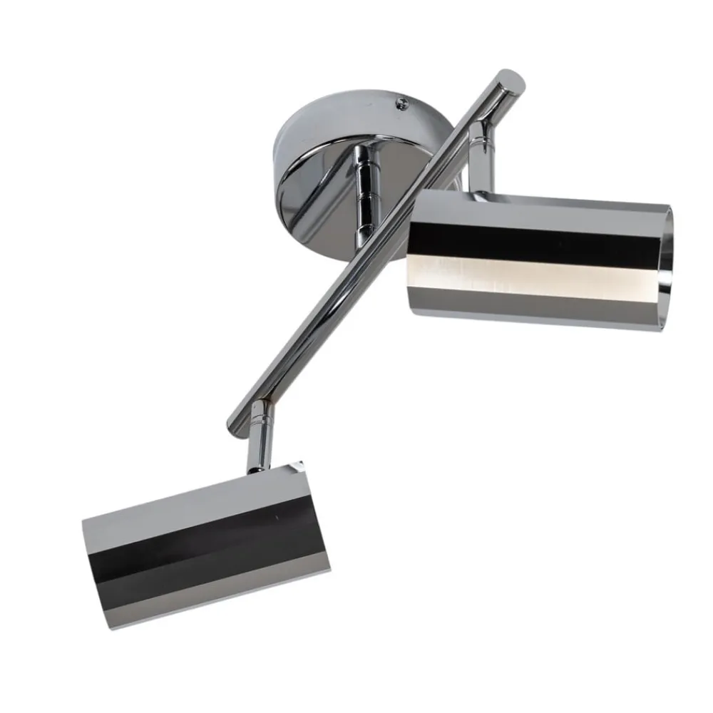 Oktano loftspot, kromfarvet Længde 30 cm 2 lyskilder metal^Lucea