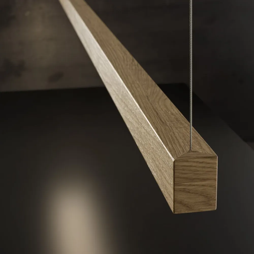 Lanacotta LED-hængelampe, egetræ, 2.700 K^OLEV Outlet