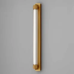 OLEV Væg- Og Spejllamper>LED-væglampe CHARMER, brun, metal/glas, 2.700 K IP44