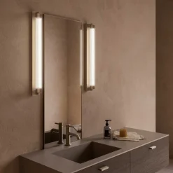 OLEV LED-væglampe CHARMER, titan, metal/glas, 2.700 K IP44