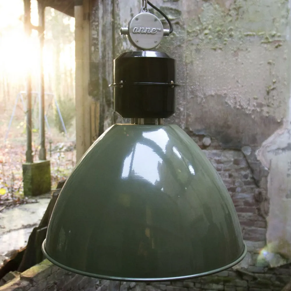 Steinhauer Pendellamper|Pendellamper>Olivengrøn Frisk pendellampe i industridesign