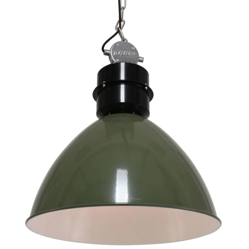 Steinhauer Pendellamper|Pendellamper>Olivengrøn Frisk pendellampe i industridesign