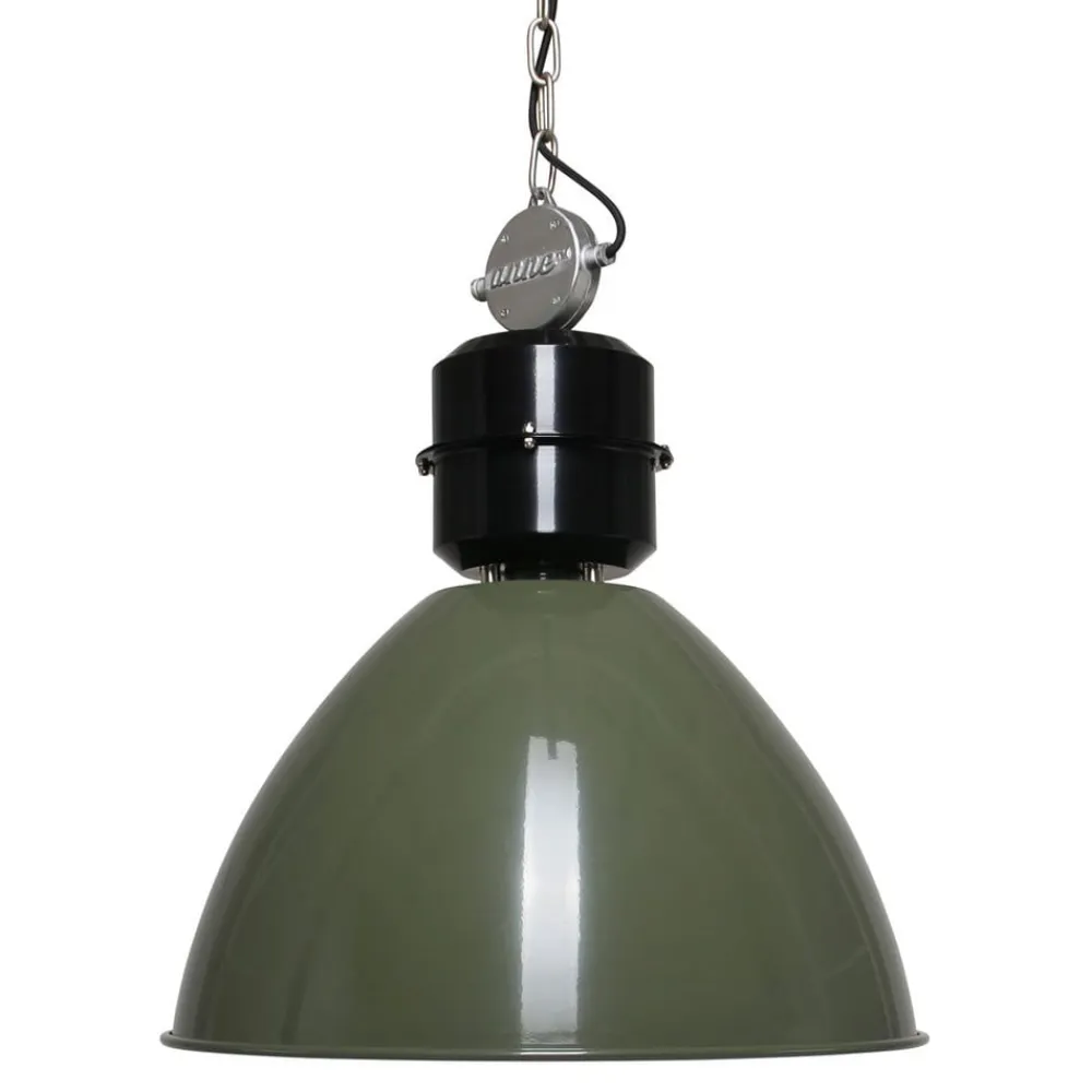 Steinhauer Pendellamper|Pendellamper>Olivengrøn Frisk pendellampe i industridesign