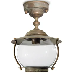 Moretti Luce Udendørs Loftlamper>Olivia udendørs loftlampe, IP44, messing, glas