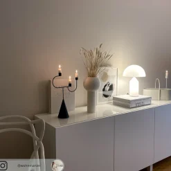 Oluce Atollo - bordlampe i Murano-glas, 35 cm