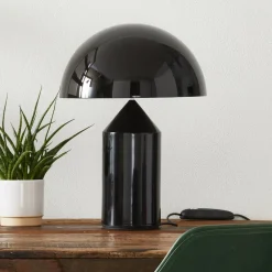 Atollo bordlampe, dæmpbar, Ø38cm, sort^Oluce Hot