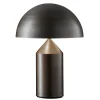 Atollo bordlampe, dæmpbar, Ø38cm, bronze^Oluce Online