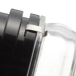 Oluce Fresnel væglampe m. glaslinse IP44 sort