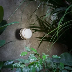 Oluce LED-væglampe Fresnel, sort, aluminium, glas, 2.700 K