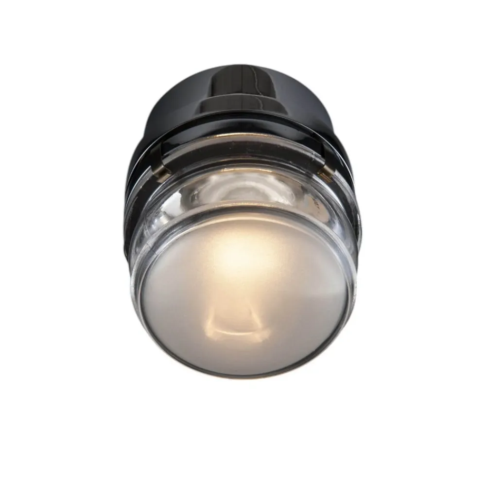 LED-væglampe Fresnel, kromfarvet, aluminium, glas, 2.700 K^Oluce New