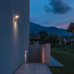 SLV Væglampe Med Sensor>Ordi LED-væglampe, antracit, aluminium, bredde 10 cm, sensor