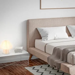 Origami bordlampe af hvidt papir, 27x26cm^Briloner New