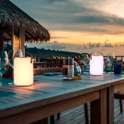 Orno LED-solar-bordlampe, varmhvid og RGB^FH Lighting Online