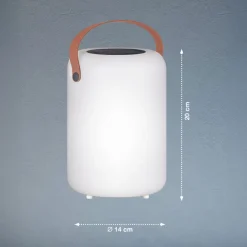 Orno LED-solar-bordlampe, varmhvid og RGB^FH Lighting Online