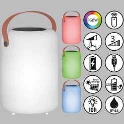 Orno LED-solar-bordlampe, varmhvid og RGB^FH Lighting Online