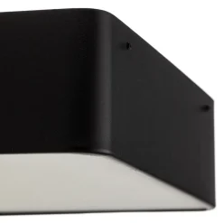 Argon Oro loftslampe af stål og glas, sort, 25 cm