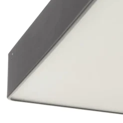 Oro loftslampe af stål og glas, grå, 45 cm^Argon