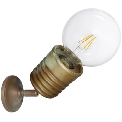 Moretti Luce Væglamper>Orti væglampe med hængsel, antik messing