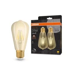 1906 E27 6,5W LED ST64 824 guld dæmpbar 2 stk^OSRAM Clearance