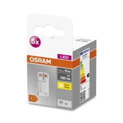 Base PIN LED-stiftsokkelpære G4 0,9 W 100 lm 5 stk^OSRAM Discount