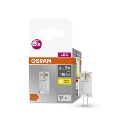 Base PIN LED-stiftsokkelpære G4 0,9 W 100 lm 5 stk^OSRAM Discount