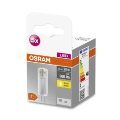 OSRAM Base PIN LED-stiftsokkelpære G4 1,8 W 200 lm 5 stk