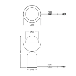 bordlampe Decor Bowl, sort, stål, E14^OSRAM Sale