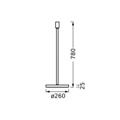 gulvlampe DECOR STICK, mørkegrå, højde 78 cm, 1 x E27^OSRAM Discount