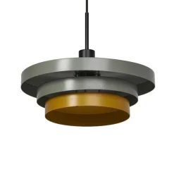 hængelampe Decor Layers, grøn/gul, stål, E27^OSRAM Outlet