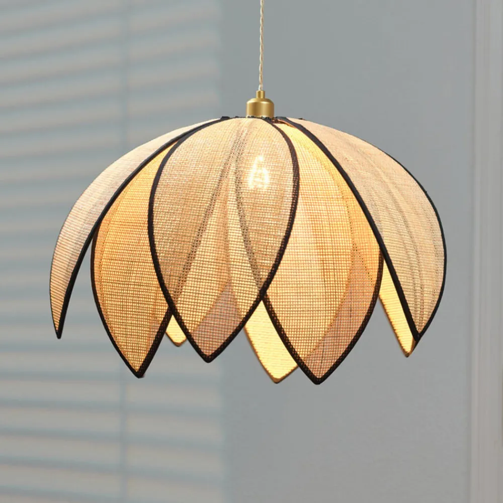 OSRAM hængelampe Decor Rattan Lotus, Ø 67 cm, beige, E27