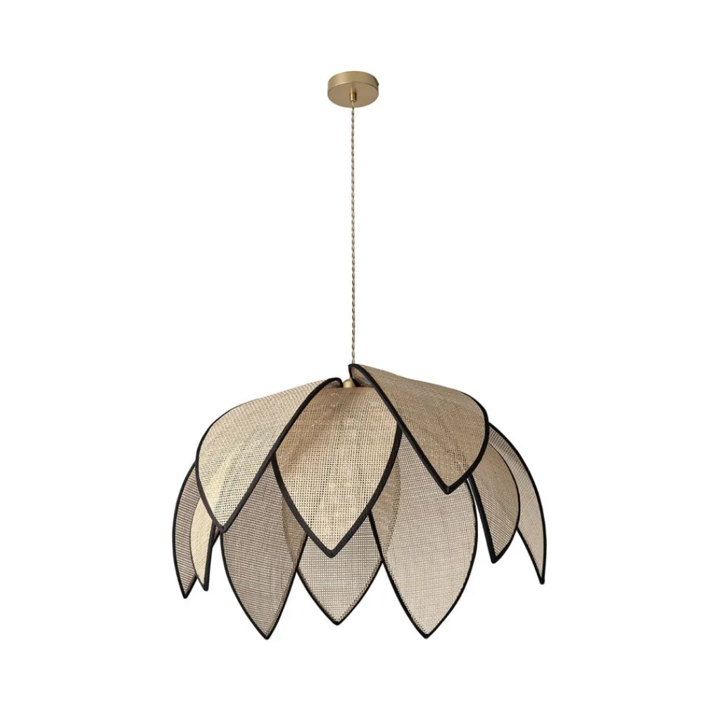 OSRAM hængelampe Decor Rattan Lotus, Ø 67 cm, beige, E27
