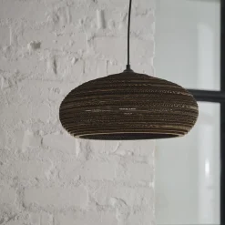 OSRAM hængelampe DROP, brun, Ø 40 cm, bølgepap, E27