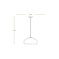 OSRAM hængelampe DROP, brun, Ø 40 cm, bølgepap, E27