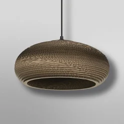 OSRAM hængelampe DROP, brun, Ø 40 cm, bølgepap, E27