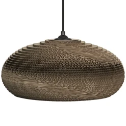 OSRAM hængelampe DROP, brun, Ø 40 cm, bølgepap, E27