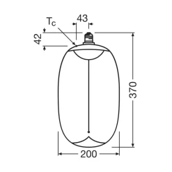 OSRAM LED Big Elipse Oval E27 12W 818 Filament amber dæmpbar