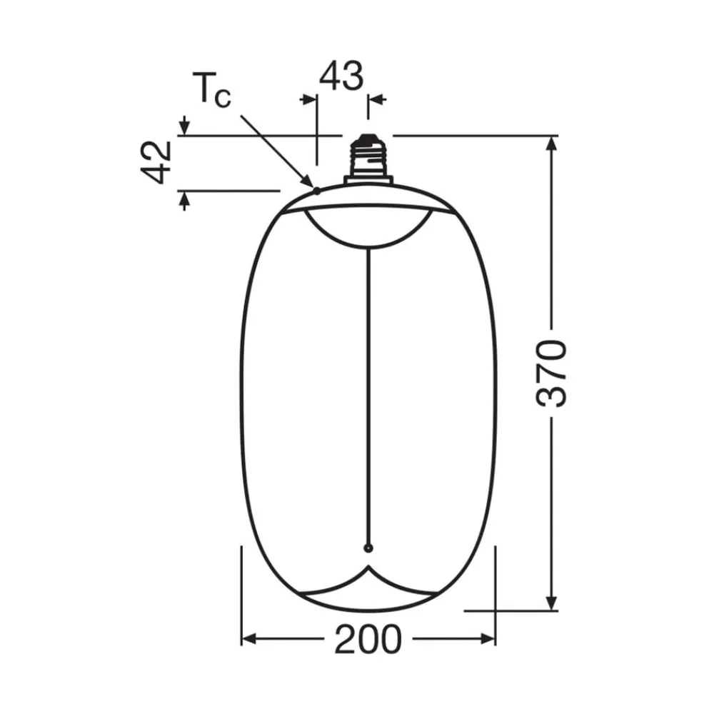 OSRAM LED Big Elipse Oval E27 12W 818 Filament amber dæmpbar